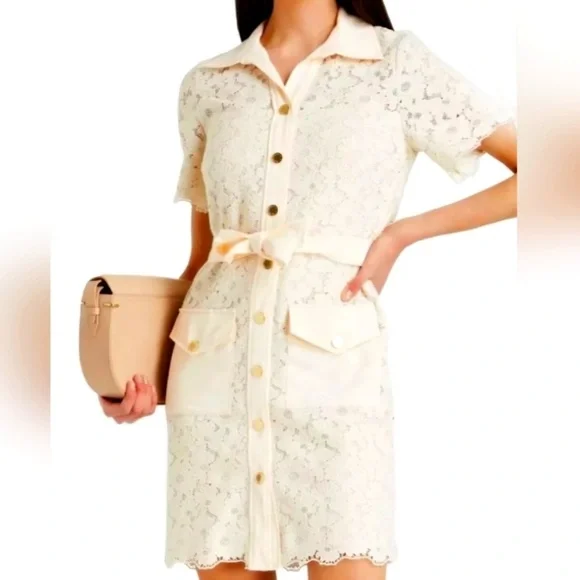 Sandro | Dresses | Sandro Adrienne Lace Mini Dress Ecru Cream Pink Small | Poshmark Sandro | Dresses | Sandro Adrienne Lace Mini Dress Ecru Cream Pink Small | Poshmark